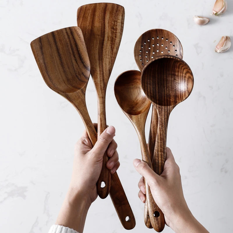 Cooking Utensil - Natural Teakwood