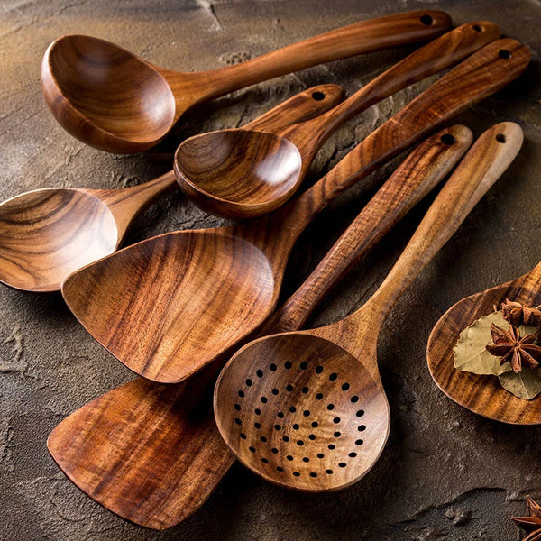 Cooking Utensil - Natural Teakwood