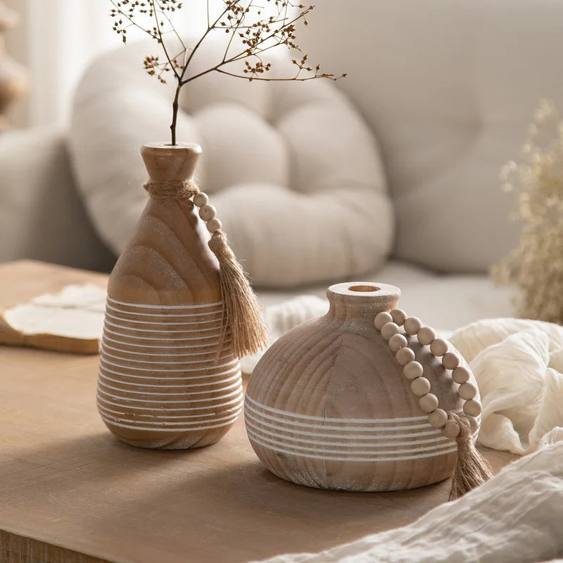 Wooden Vases - Bead Blossom