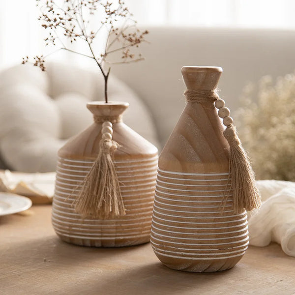 Wooden Vases - Bead Blossom