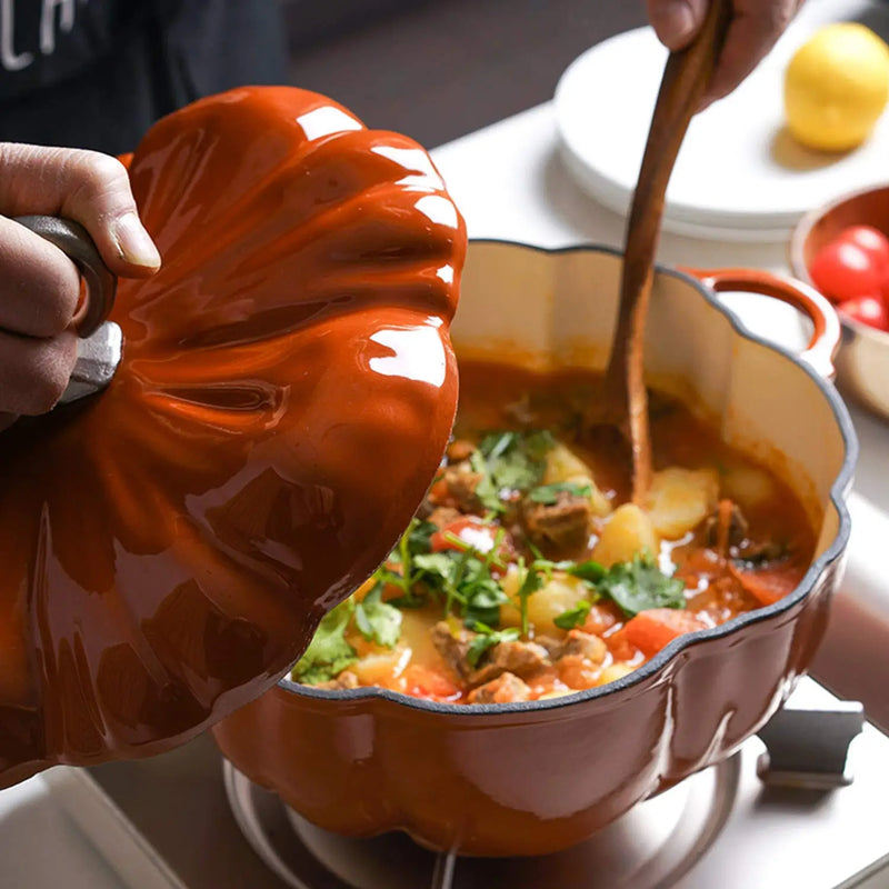 Cast Iron Pan - Enamelled Pumpkin