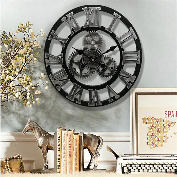 Wall Clock - Industrial Wood