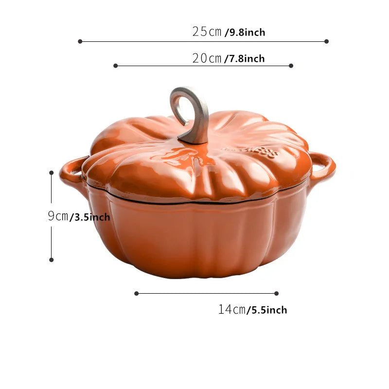 Cast Iron Pan - Enamelled Pumpkin