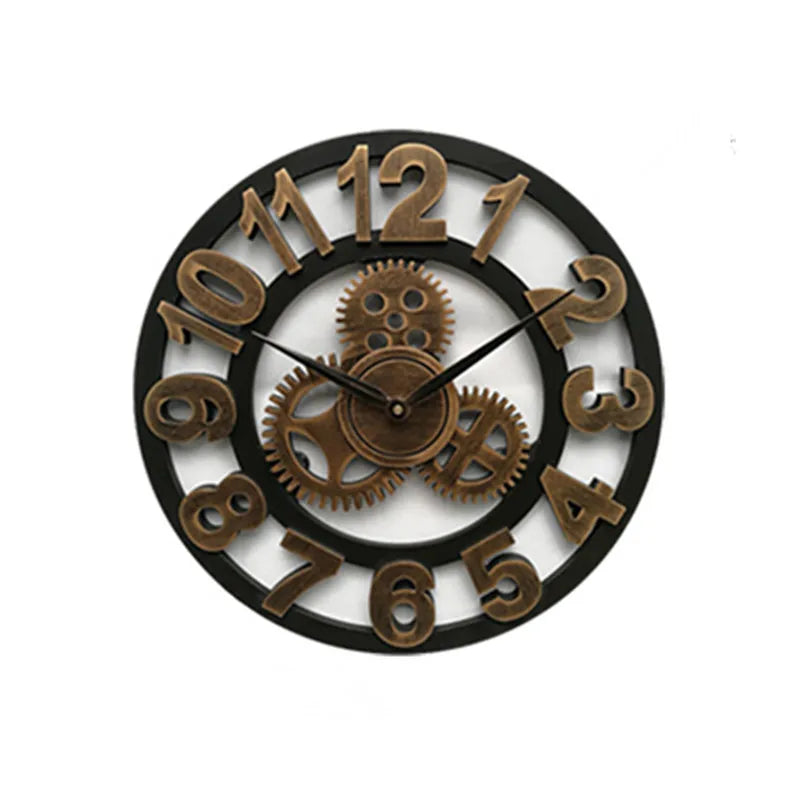 Wall Clock - Industrial Wood