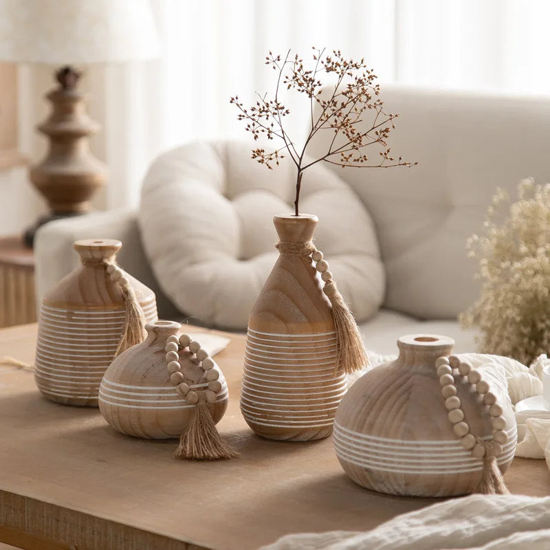 Wooden Vases - Bead Blossom