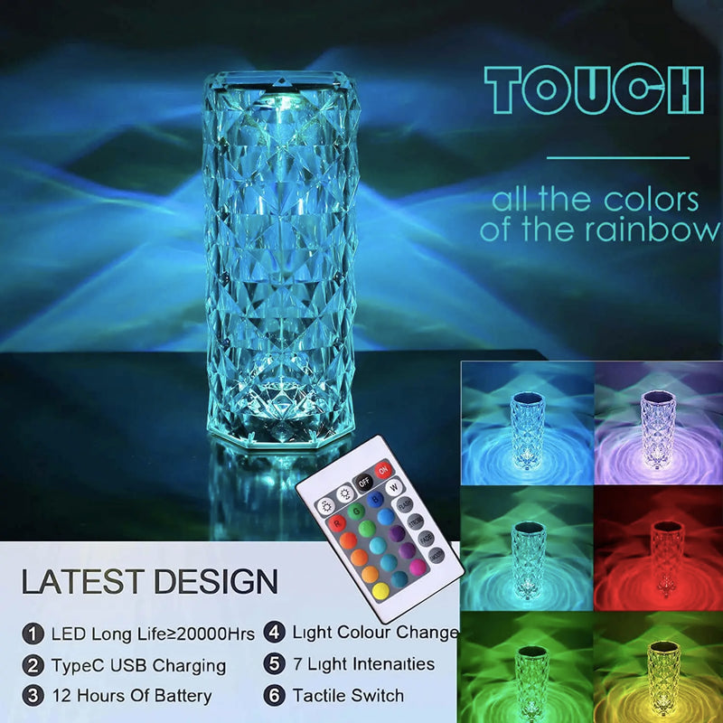 Touch Lamp - 16 Glow Colours